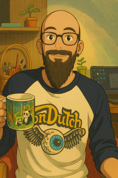 Foto do Caio, um dos socios da FE Soluções Digitais