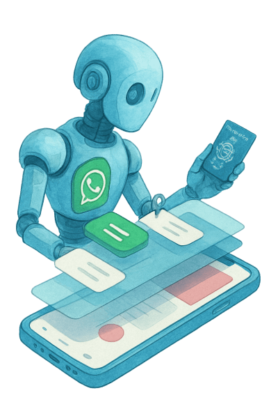 Foto de um robot representando um chatbot.